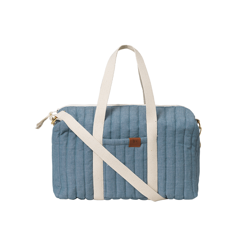 Fabelab - Quilted Gym Bag - Chambray Blue Spruce, 40 cm