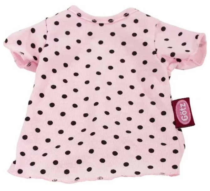 Götz Pink T-shirt, black dots, 33 cm