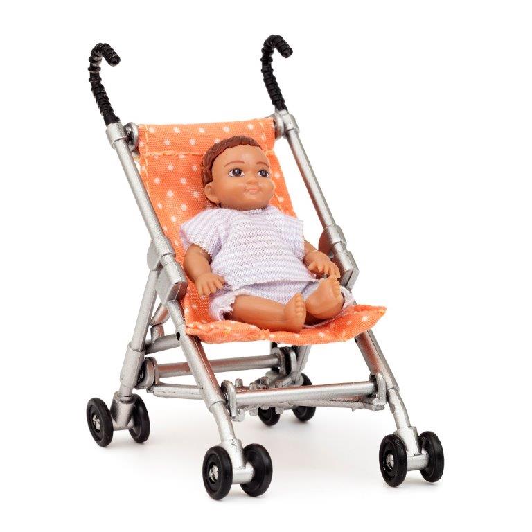 Lundby Smaland Pushchair and Baby