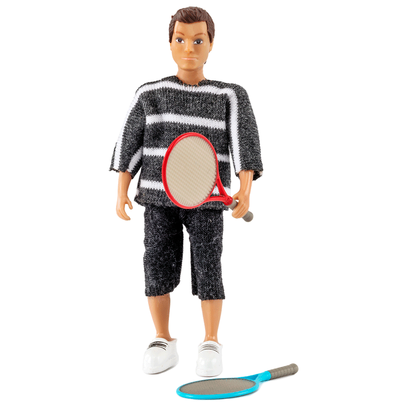 Lundby Father Doll and Tennis Racquets