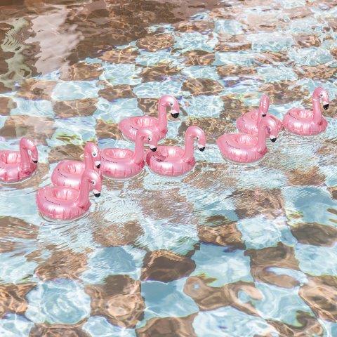 Swim Essentials Floating Drink Holder - Rose Gold Flamingo