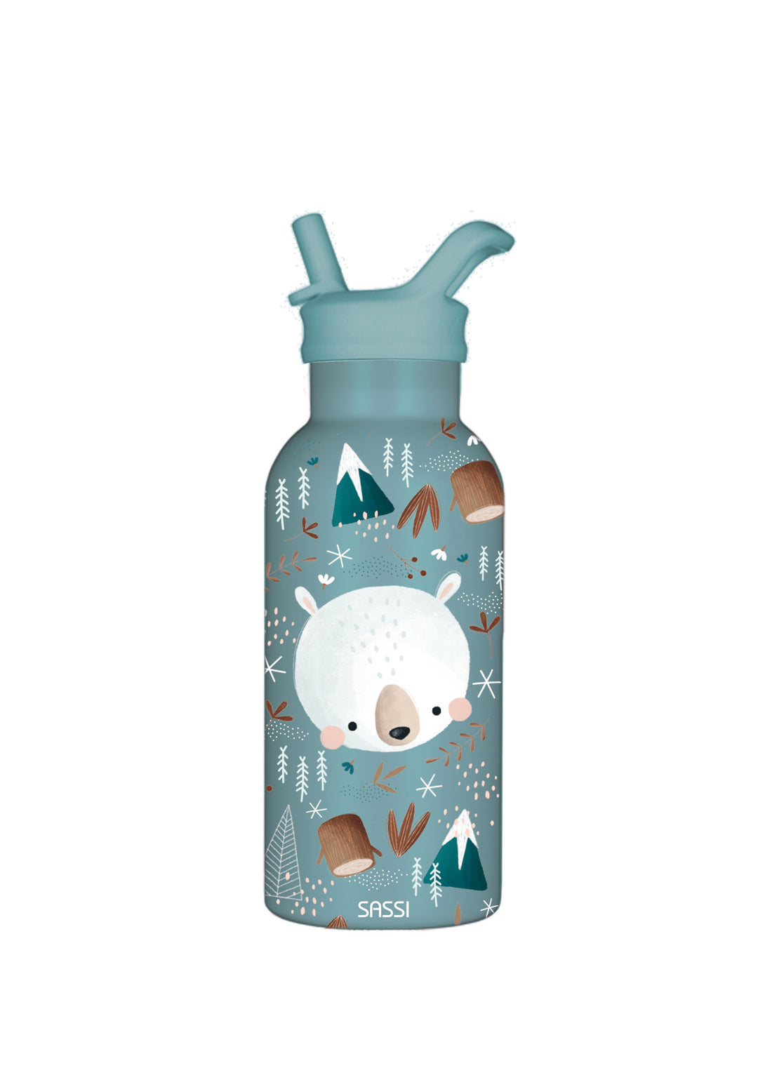 Sassi Vacuum Insulated Stainless Steel Drink Bottle 350 ml - Munchy the Bear