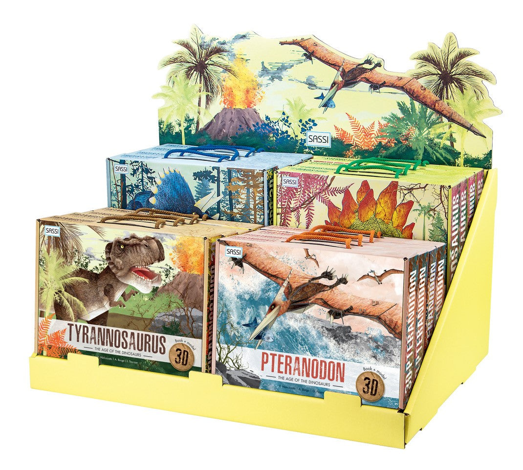 Sassi 3D Assemble and Book - POS EMPTY Display FREE when you purchase  32 pcs x 3D Dinosaur Range