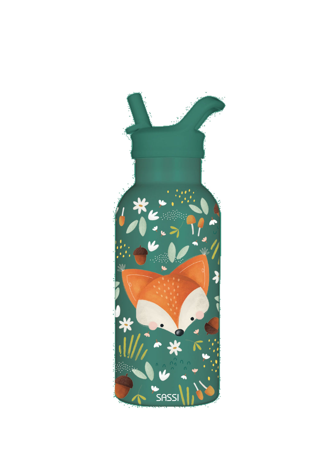 Sassi Vacuum Insulated Stainless Steel Drink Bottle 350 ml - Crunchy The Fox