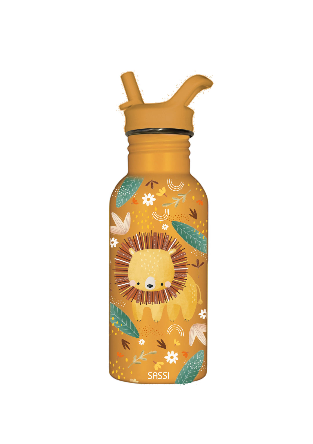Sassi Stainless Steel Drink Bottle 500 ml - Chompy The Lion