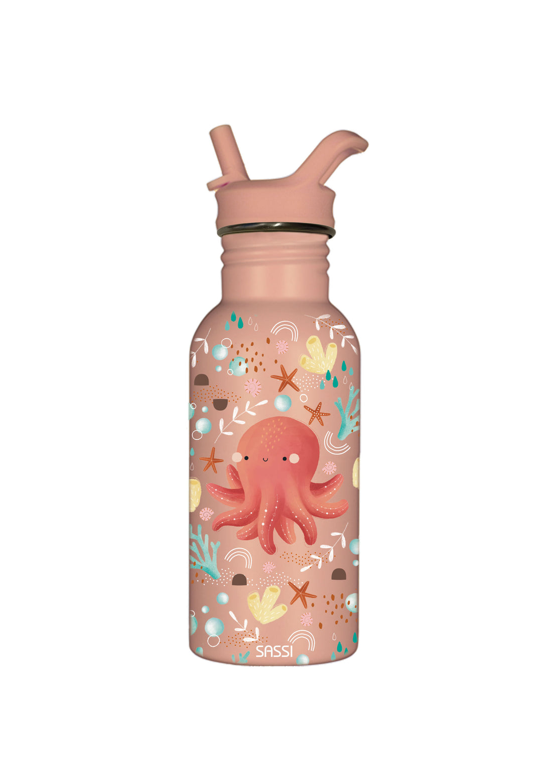 Sassi Stainless Steel Drink Bottle 500 ml - Slurpy The Octopus