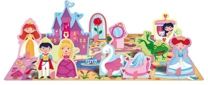 Sassi 3D Puzzle and Book Set - The Princesses, 40 pcs