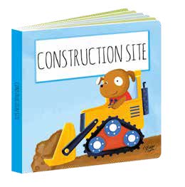 Sassi Edu Construction Stacking Blocks & Book Set, 10 pcs