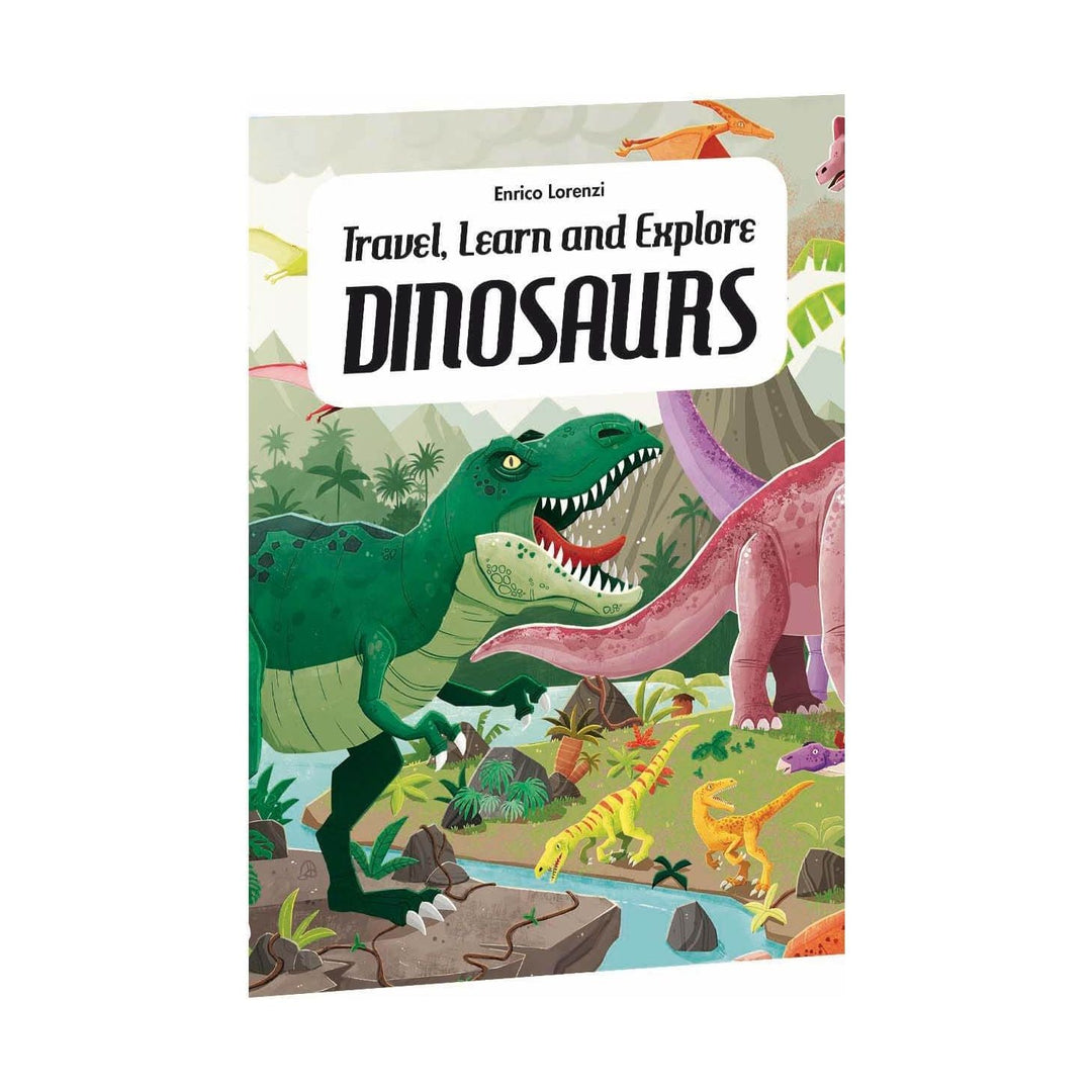 SECONDS Sassi Travel, Learn and Explore - Puzzle and Book Set - Dinosaurs, 205 pcs - 5 pcs