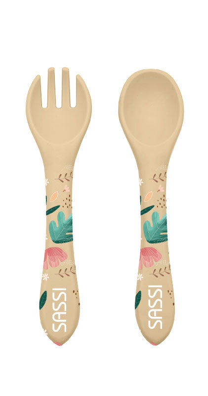 Sassi Silicone Cutlery Set - Gnawy The Sloth