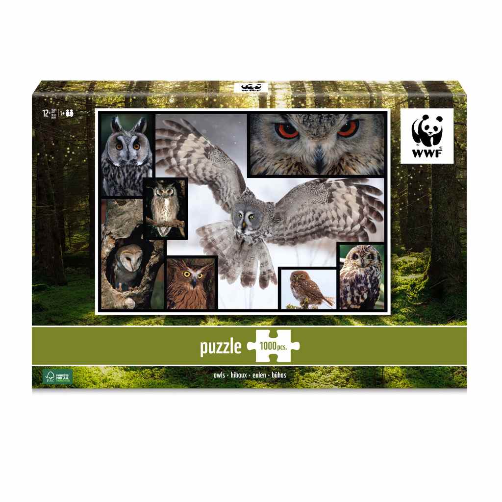 WWF Puzzle - Owl, 1000 pcs