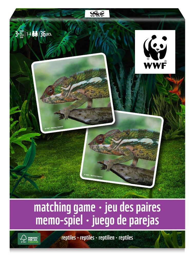 WWF Memory Matching Game - Reptiles, 36 pcs