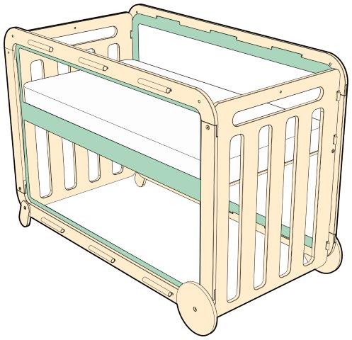 Mamatoyz My Baby Wooden Crib, Natural