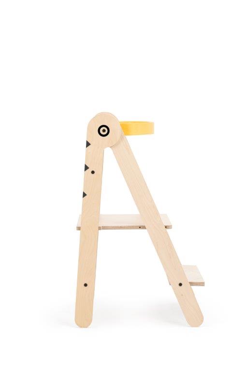 Mamatoyz Foldable Wooden Learning Tower, Yellow Bird