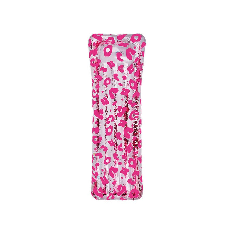 Swim Essentials Lie On, Neon Pink Leopard
