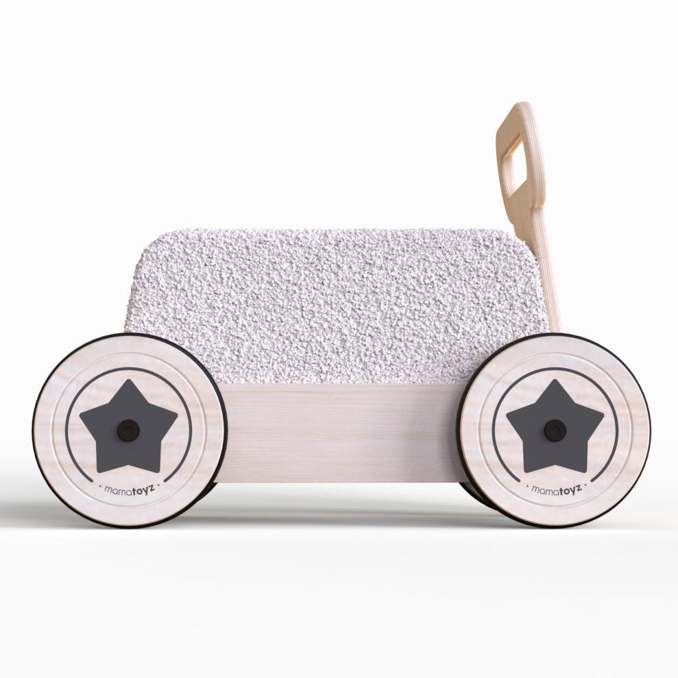 Mamatoyz Drive Me 3 in 1 Wooden Ride On / Walker / Toy Wagon - Cow