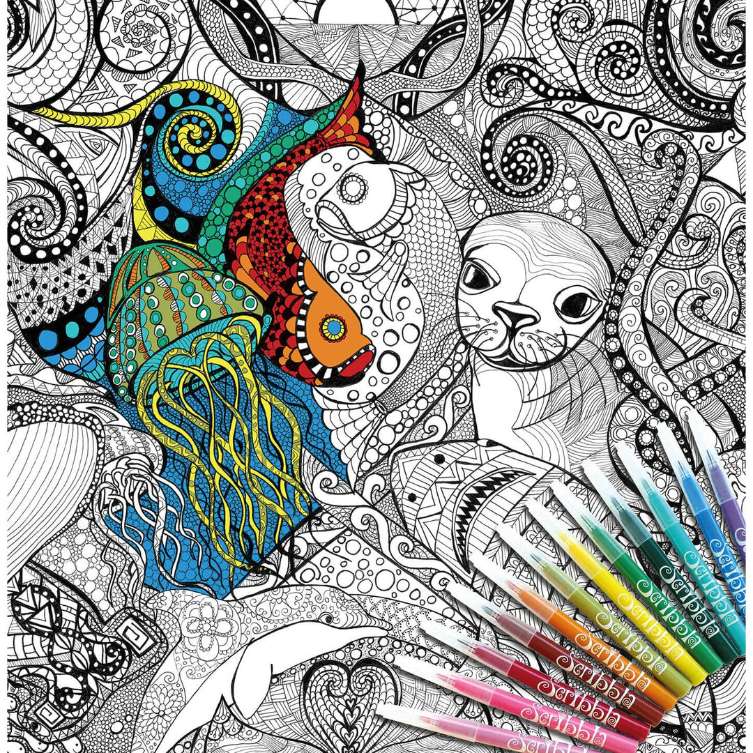 ColourAway Oceans Dreaming Colouring In Poster Kit
