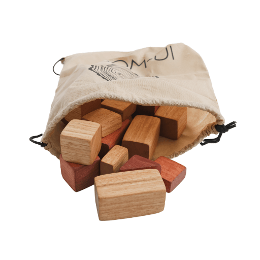 In-wood - Bag of Blocks, assorted, 26 pcs