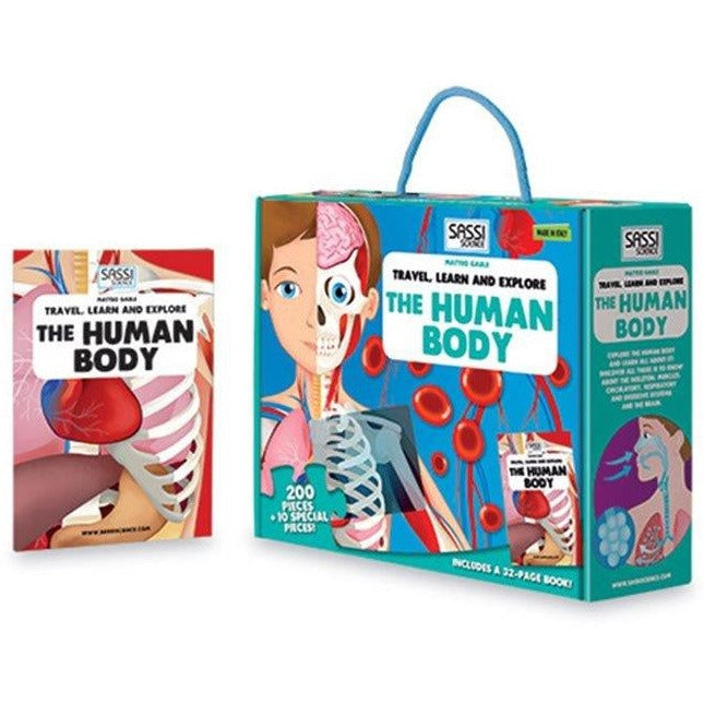 Sassi Puzzle and Book Set - The Human Body, 200 pcs Default Title