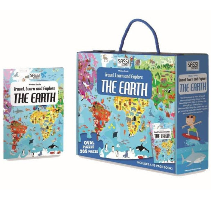Sassi Earth Puzzle & Book Set, 205 pcs Default Title