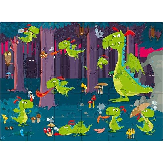Sassi Giant Puzzle & Book Set - Dragon in the Forest Default Title