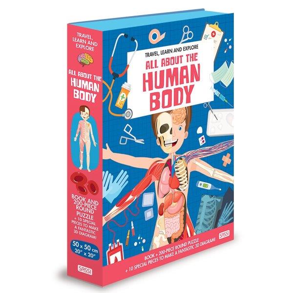 Sassi Puzzle and Book Set - All About The Human Body, 200 pcs Default Title