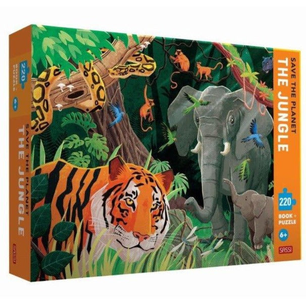 Sassi Save the Planet - The Jungle Puzzle and Book Set, 220 pcs Default Title
