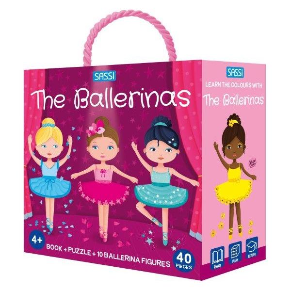 Sassi 3D Puzzle and Book Set - Learn Colours Ballerina, 40 pcs
