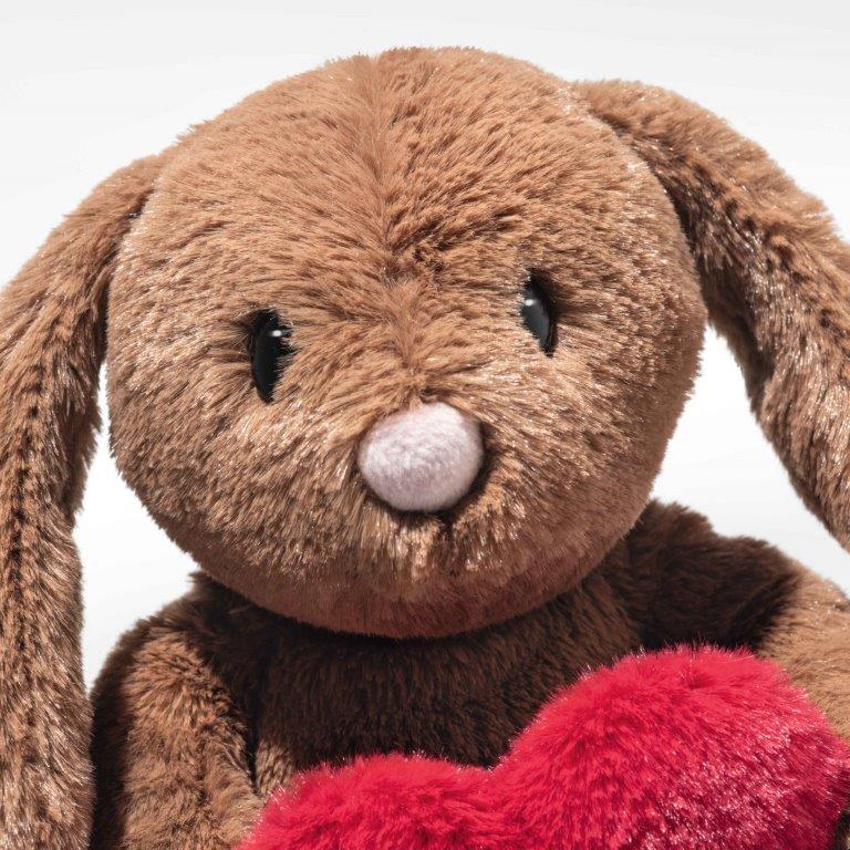 Steiff Soft Cuddly Friends - Hoppie Rabbit Love Brown, 16 cm