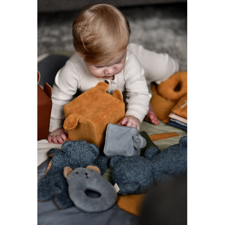 Fabelab Rattle - Bear, Pigeon Blue