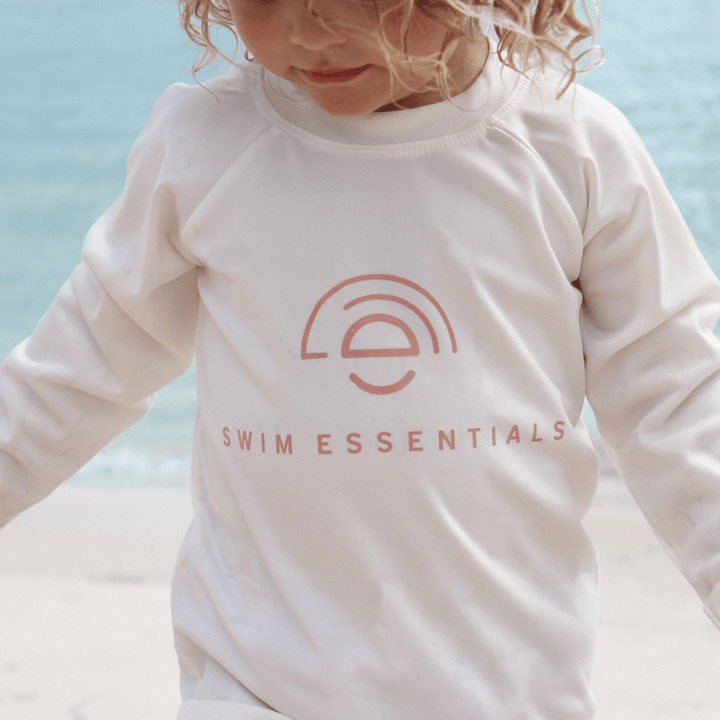 Swim Essentials UV Long Sleeved Rashguard, Pure Tones White