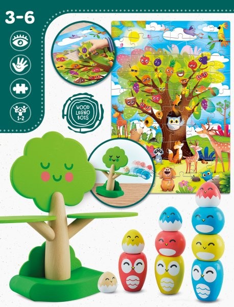 Lisciani Montessori Baby -  Wood Tree Balancing