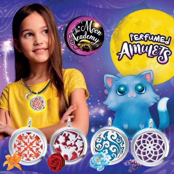 Lisciani The Moon Academy -  Perfumed Amulets Collection Display, 8 pcs
