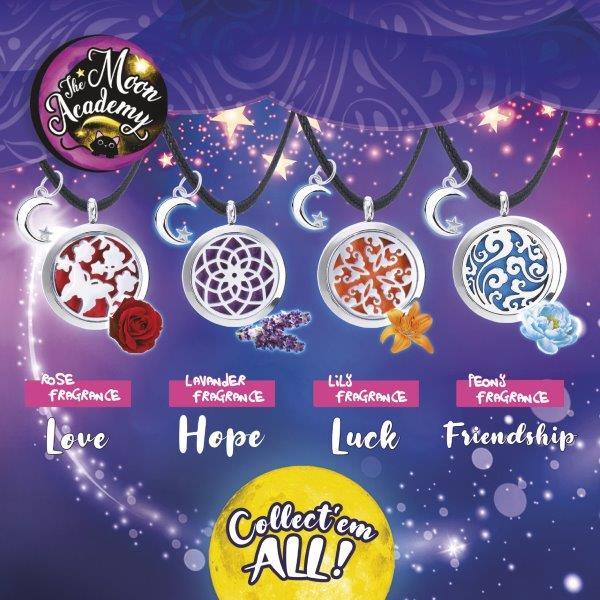 Lisciani The Moon Academy -  Perfumed Amulets Collection Display, 8 pcs