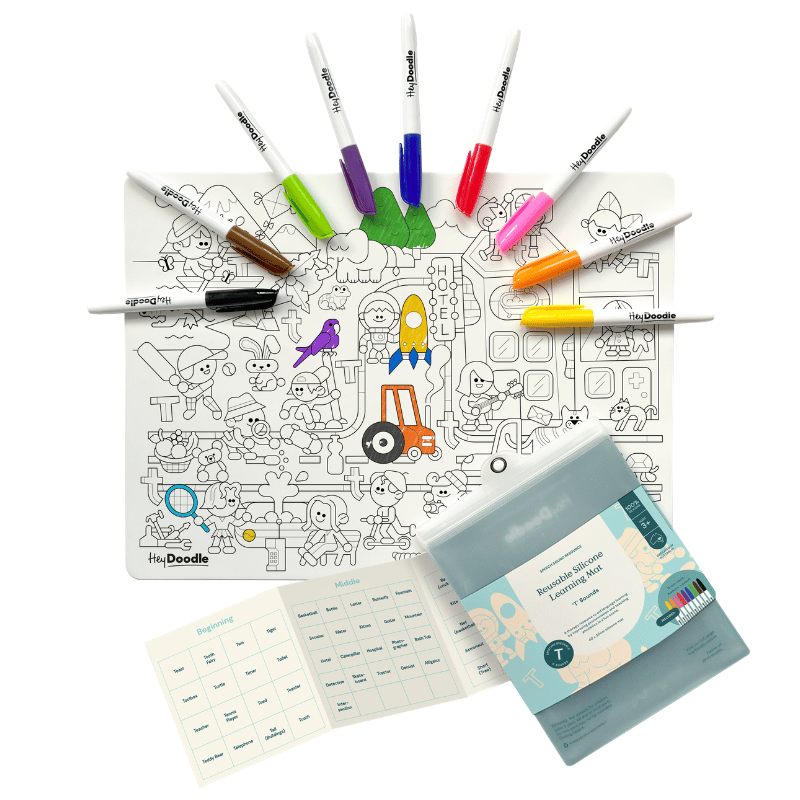 HeyDoodle - Speech Therapy Colouring & Doodle Mat - T' Sounds
