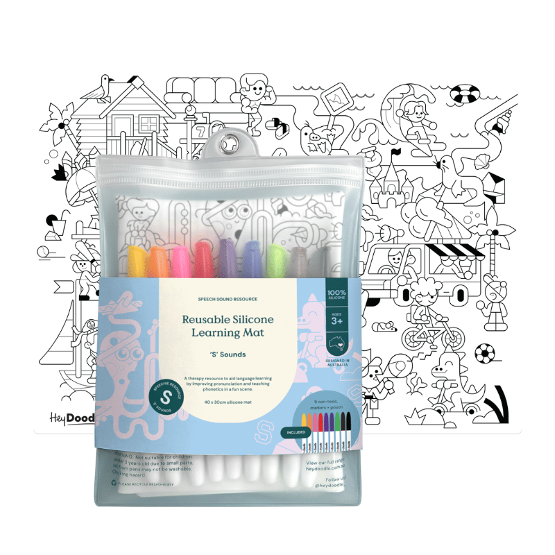 HeyDoodle - Speech Therapy Colouring & Doodle Mat - S' Sounds