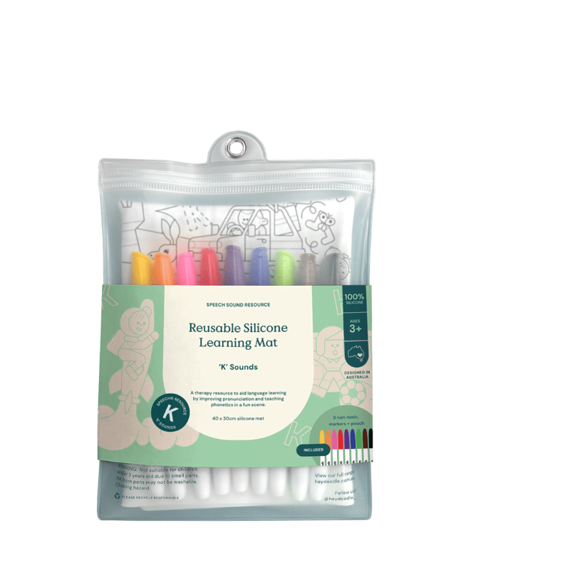 HeyDoodle - Speech Therapy Colouring & Doodle Mat - K' Sounds
