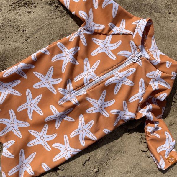 Swim Essentials Boys UV Long Sleeved Swimsuit Rashguard, Sea Stars