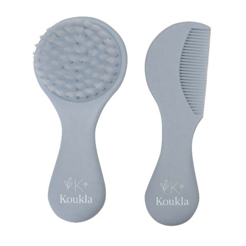 Koukla Baby Brush & Comb, Blue