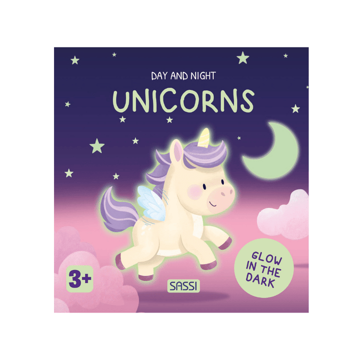 Sassi Board Book - Glow-In-The-Dark - Unicorns