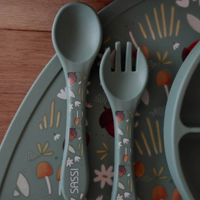 Sassi Silicone Cutlery Set - Chompy The Lion