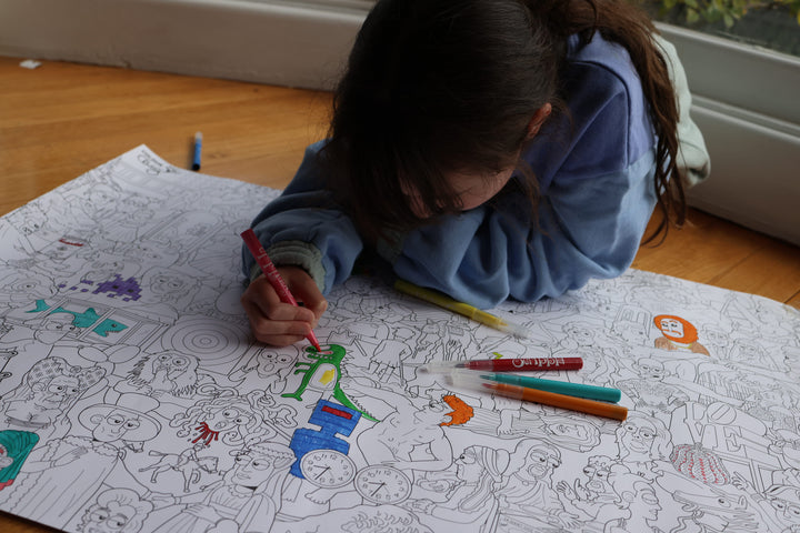 ColourAway Colouring In Poster Kit - 100 Arts