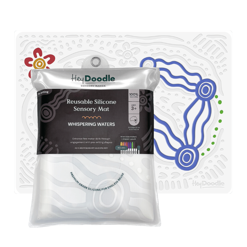 HeyDoodle - Sensory Colouring & Doodle Mat - Whispering Waters