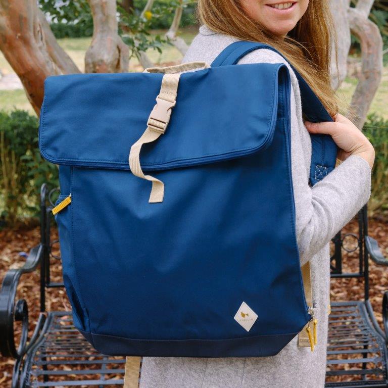 Fabelab - On-The-Go Parent Eco Laptop and Baby Backpack, Navy