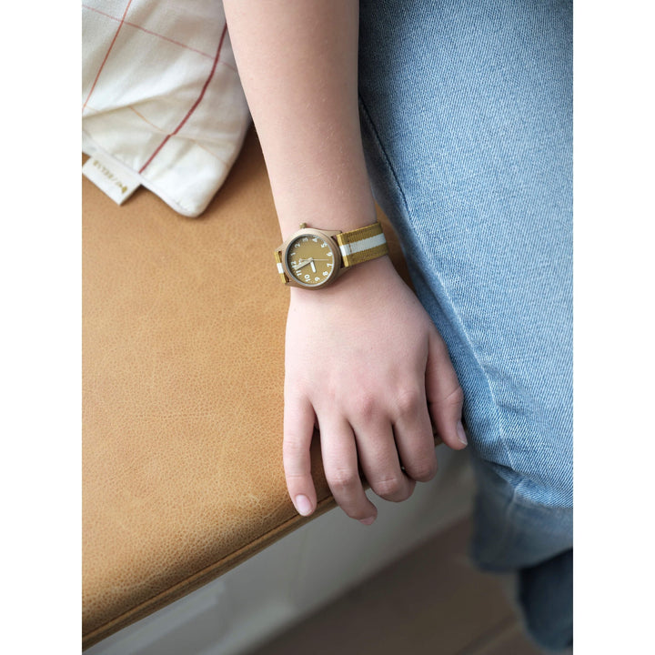 Fabelab Kids Watch - Stripes - Clay