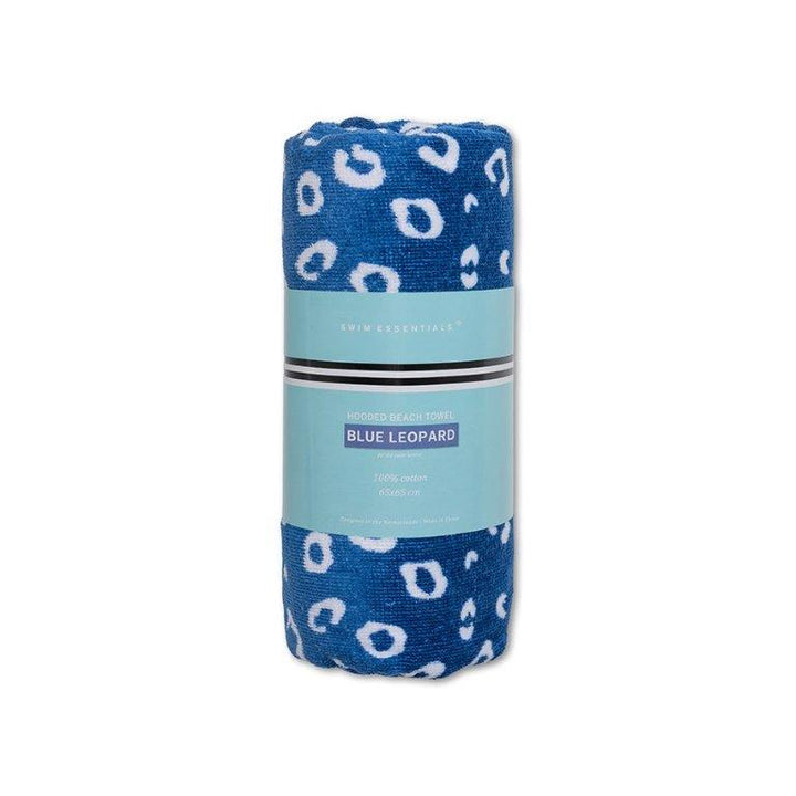 Swim Essentials Luxe Beach Towel - Blue Leopard, 135 x 65cm