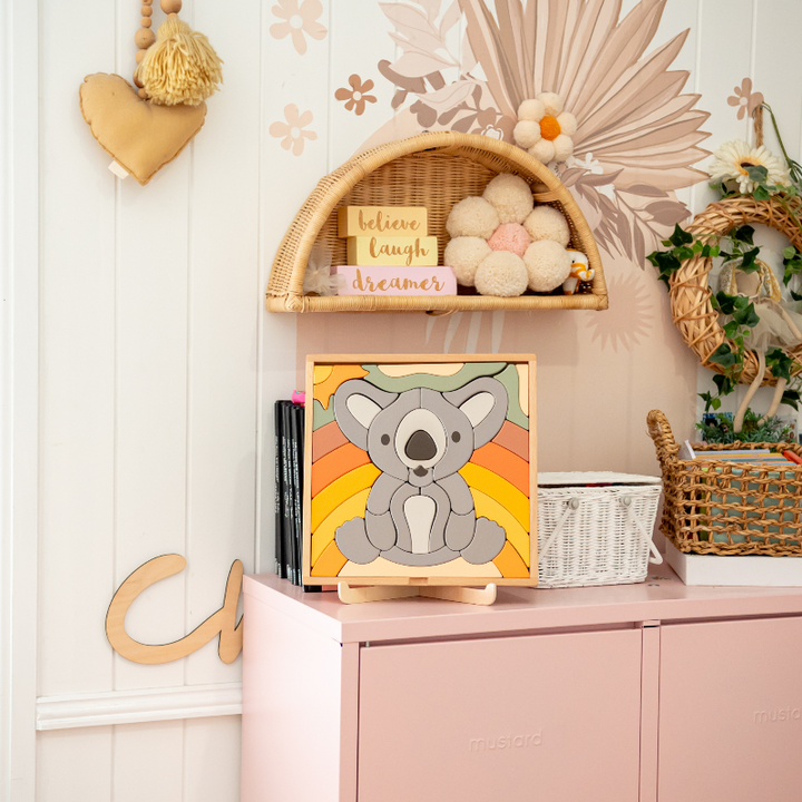 Stellavan & Papa - 3-in-1 Large Block Puzzle, Koala