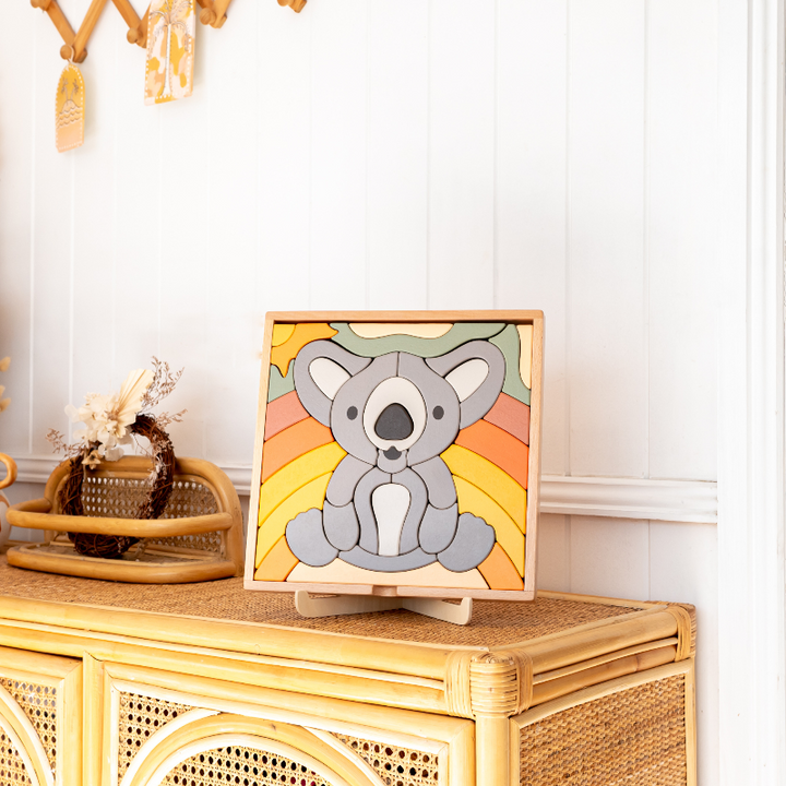 Stellavan & Papa - 3-in-1 Large Block Puzzle, Koala