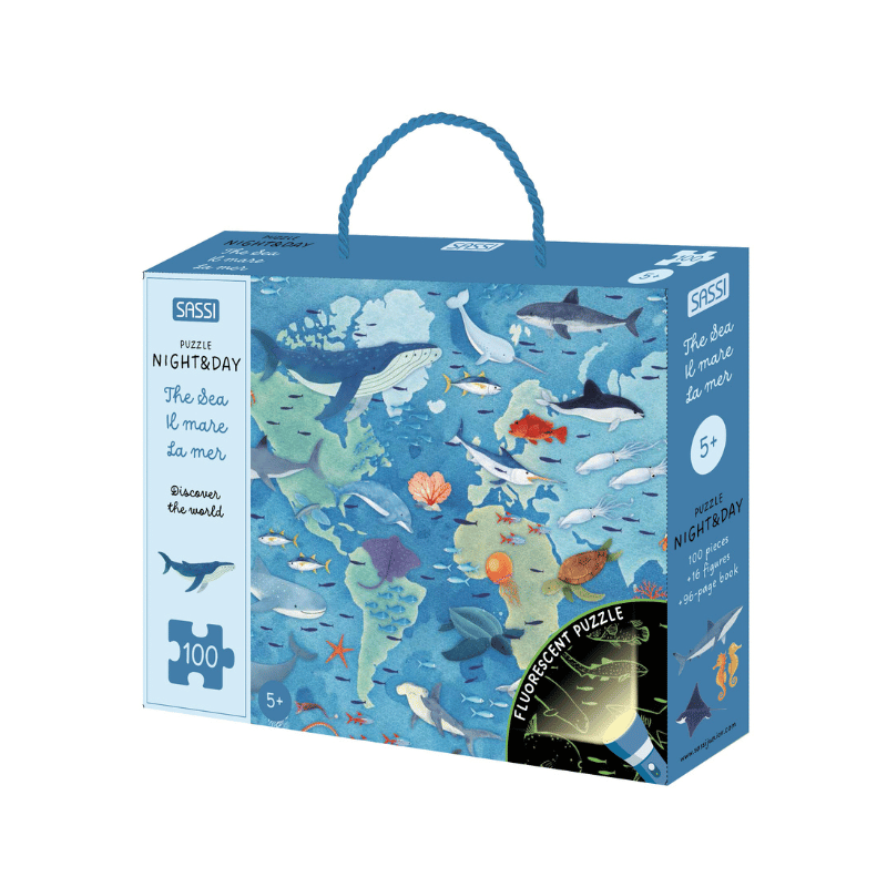 Sassi Glow-in-the-Dark Night and Day Puzzle, Sea