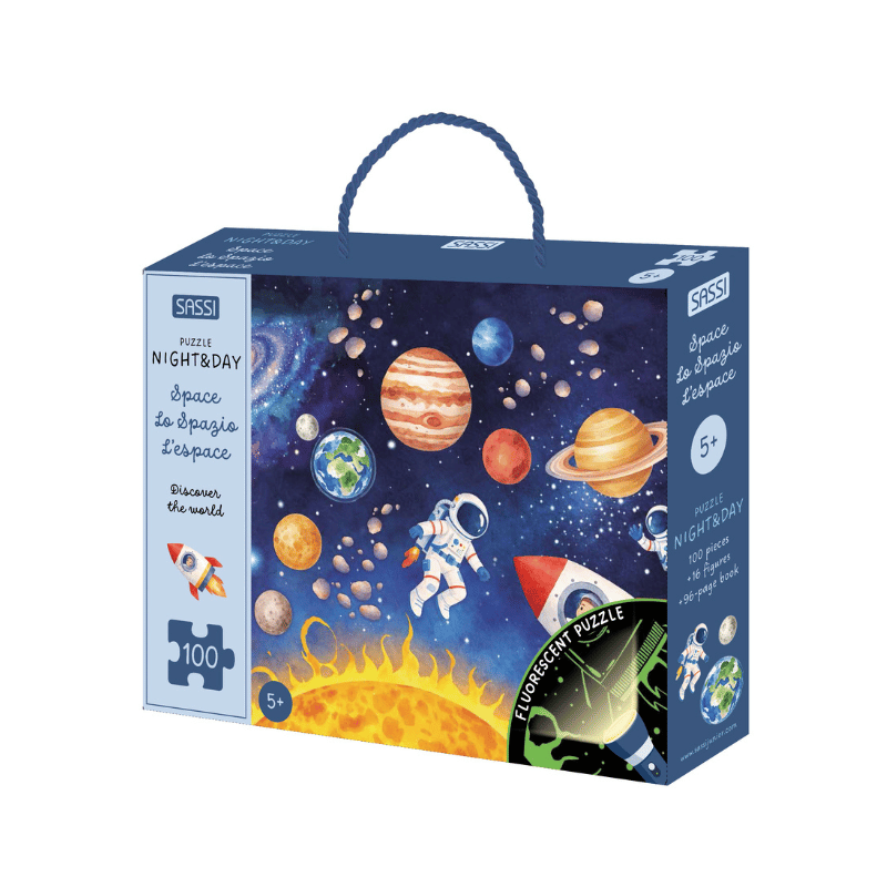 Sassi Glow-in-the-Dark Night and Day Puzzle, Space